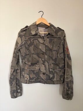 y2k nitrogen lux camo embroidered utility jacket